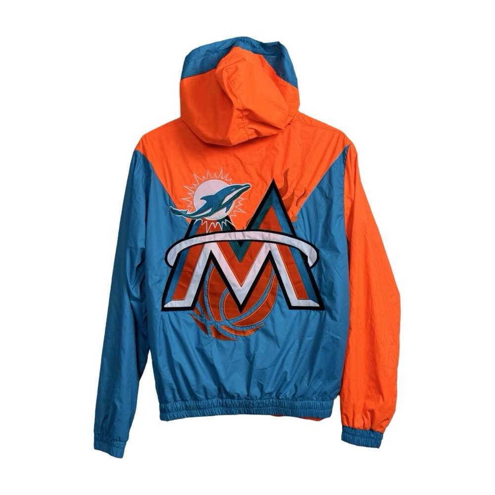 Vintage Miami Dolphins and Miami Heat Sample Wind Breaker Jacket Size M